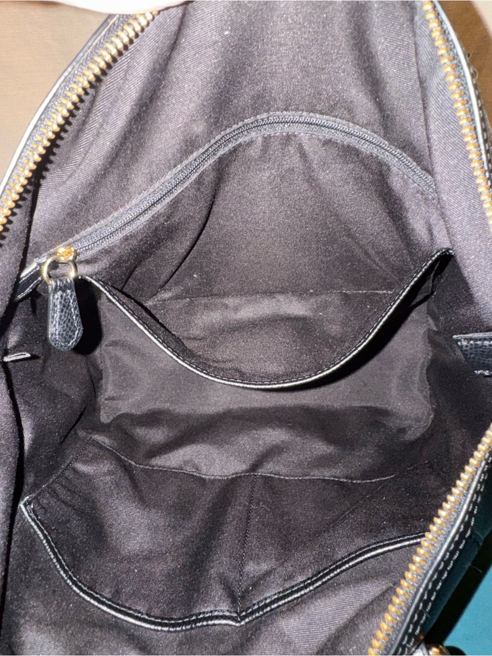 Coach F34680 Pleat Tote in Black Crossgrain Leather - Picture 12 of 15